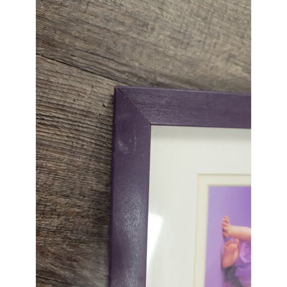 Anne Geddes Purple Passion Photograph Matted & Framed Art Wall - Picture 2 of 6